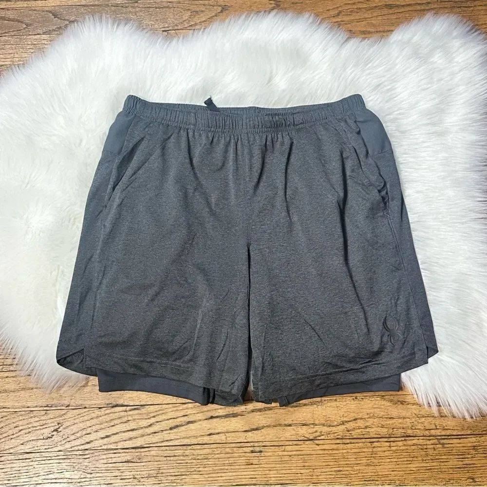 Spyder Gray Athletic Shorts Lightweight Elastic Waistband